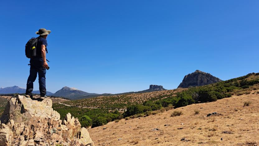 Monte Fumai visto da Janna 'e bentu, lungo il sentiero B 460