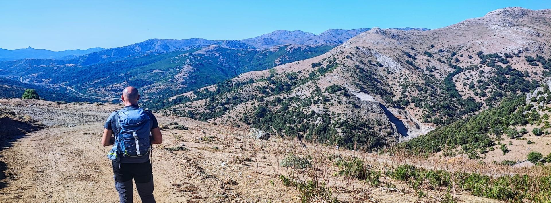 Creste del Gennargentu spalle a monte Armario, sentiero B 460