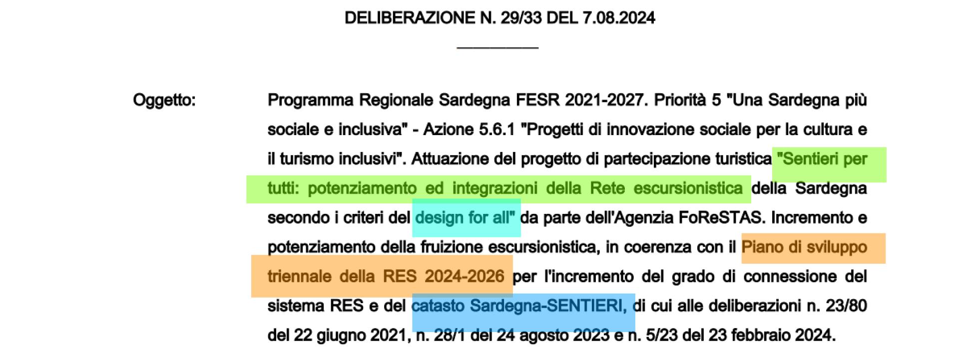 DGR 29/33 del 7 agosto 2024